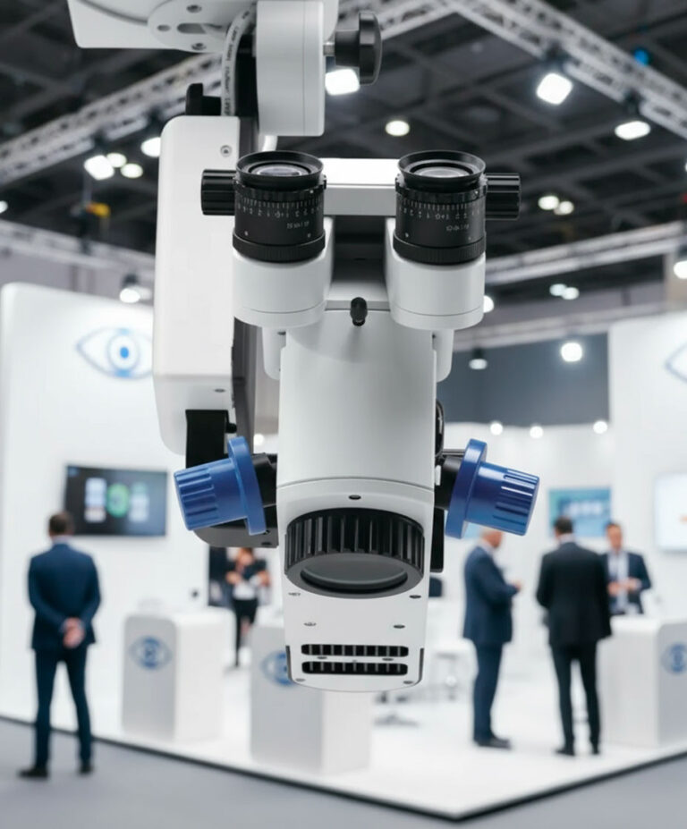 OPM-500 Microscópio Cirúrgico em perspectiva, da marca MOPTIM