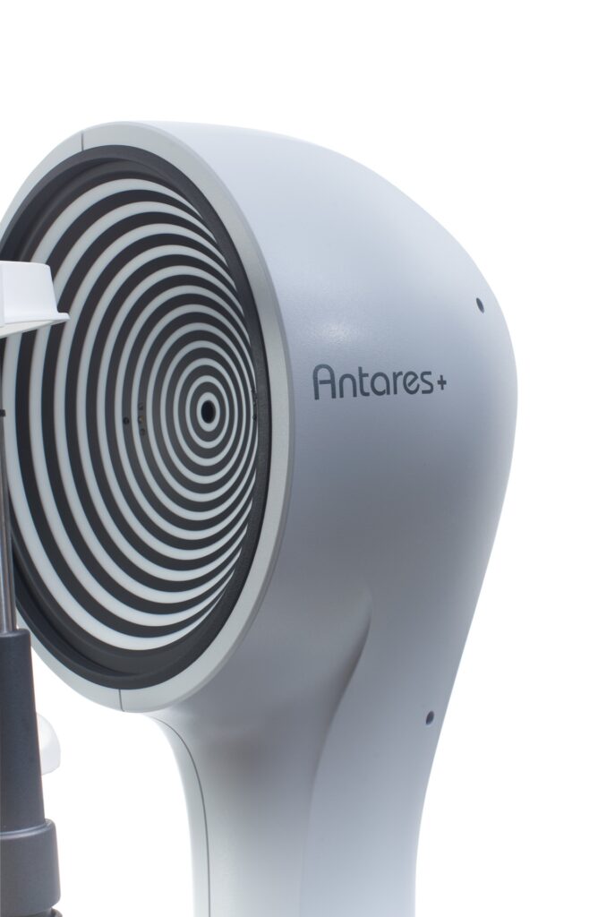 Topógrafo de córnea ANTARES+ CSO, detalhe do cone de Plácido